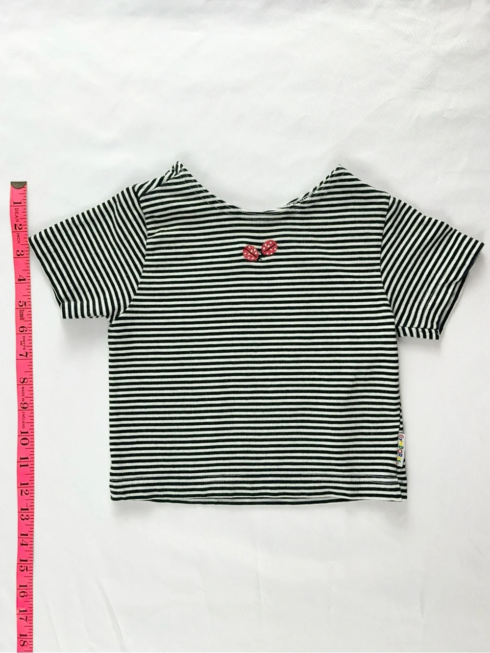 Gymboree 2011 Ladybug Rainbow Tag Striped Cotton Crewneck T-Shirt Size XS